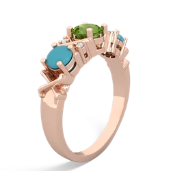 Peridot Hugs And Kisses 14K Rose Gold ring R5016