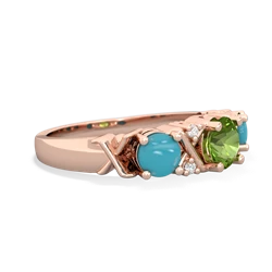 Peridot Hugs And Kisses 14K Rose Gold ring R5016