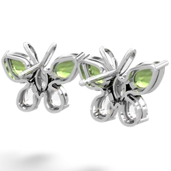 Peridot Butterfly 14K White Gold earrings E2215