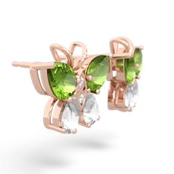 Peridot Butterfly 14K Rose Gold earrings E2215