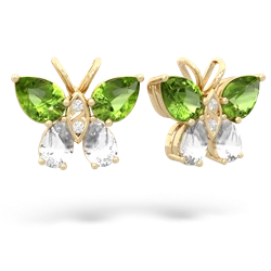 Peridot Butterfly 14K Yellow Gold earrings E2215