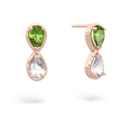 Peridot Infinity 14K Rose Gold earrings E5050