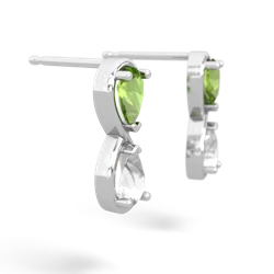 Peridot Infinity 14K White Gold earrings E5050