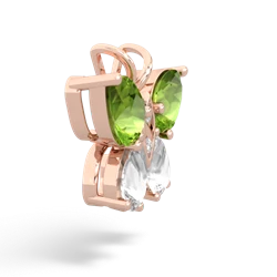 Peridot Butterfly 14K Rose Gold pendant P2215