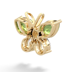 Peridot Butterfly 14K Yellow Gold pendant P2215