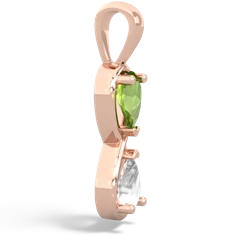 Peridot Infinity 14K Rose Gold pendant P5050