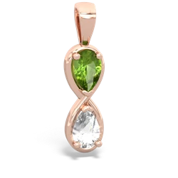 Peridot Infinity 14K Rose Gold pendant P5050