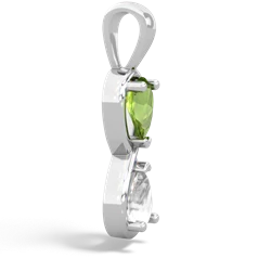 Peridot Infinity 14K White Gold pendant P5050