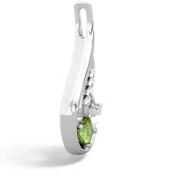 Peridot Keepsake Curves 14K White Gold pendant P5450