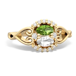 Peridot Love Nest 14K Yellow Gold ring R5860