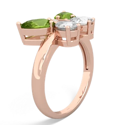 Peridot Butterfly 14K Rose Gold ring R2215