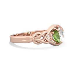 Peridot Celtic Love Knot 14K Rose Gold ring R5420