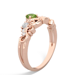 Peridot Crown Keepsake 14K Rose Gold ring R5740