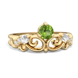 Peridot Crown Keepsake 14K Yellow Gold ring R5740