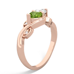 Peridot Floral Elegance 14K Rose Gold ring R5790