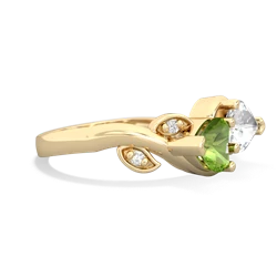 Peridot Floral Elegance 14K Yellow Gold ring R5790