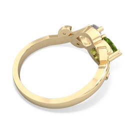 Peridot Floral Elegance 14K Yellow Gold ring R5790