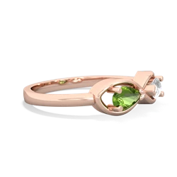 Peridot Infinity 14K Rose Gold ring R5050