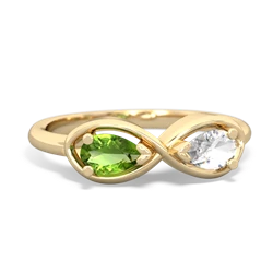 Peridot Infinity 14K Yellow Gold ring R5050