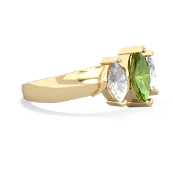 Peridot Three Peeks 14K Yellow Gold ring R2433