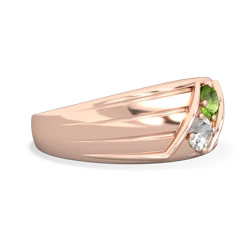 Peridot Men's Streamline 14K Rose Gold ring R0460