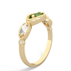 Peridot Milgrain Marquise 14K Yellow Gold ring R5700