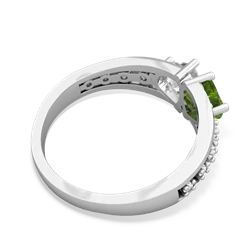 Peridot Heart To Heart 14K White Gold ring R3342