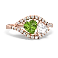 Peridot Mother And Child 14K Rose Gold ring R3010