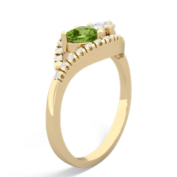 Peridot Mother And Child 14K Yellow Gold ring R3010