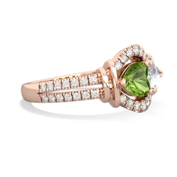 Peridot Art-Deco Keepsake 14K Rose Gold ring R5630