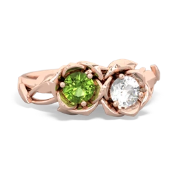 Peridot Rose Garden 14K Rose Gold ring R5510