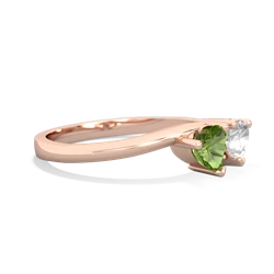 Peridot Sweethearts 14K Rose Gold ring R5260