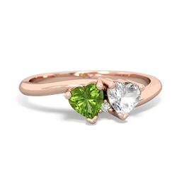 Peridot Sweethearts 14K Rose Gold ring R5260