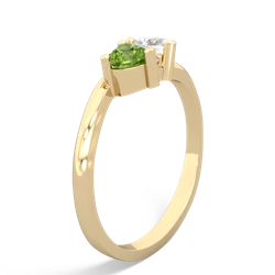 Peridot Sweethearts 14K Yellow Gold ring R5260