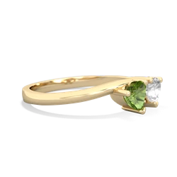 Peridot Sweethearts 14K Yellow Gold ring R5260