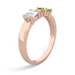 Peridot Pear Bowtie 14K Rose Gold ring R0865