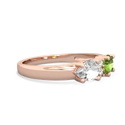 Peridot Pear Bowtie 14K Rose Gold ring R0865