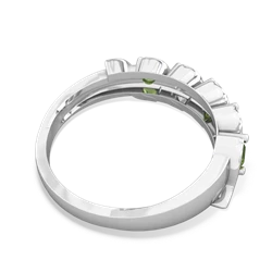 Peridot Anniversary Band 14K White Gold ring R2089