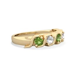 Peridot Anniversary Band 14K Yellow Gold ring R2089