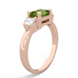 Peridot Three Stone 14K Rose Gold ring R5235