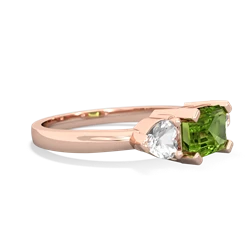 Peridot Three Stone 14K Rose Gold ring R5235