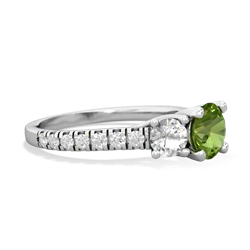 Peridot Pave Trellis 14K White Gold ring R5500