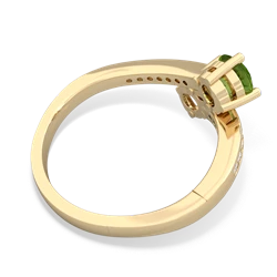 Peridot Channel Set Two Stone 14K Yellow Gold ring R5303