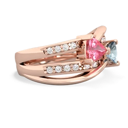 Lab Pink Sapphire Bowtie 14K Rose Gold ring R2360