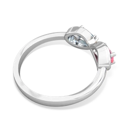 Lab Pink Sapphire Infinity 14K White Gold ring R5050