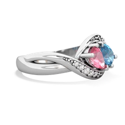 Lab Pink Sapphire Summer Winds 14K White Gold ring R5342