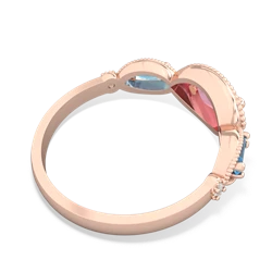 Lab Pink Sapphire Milgrain Marquise 14K Rose Gold ring R5700