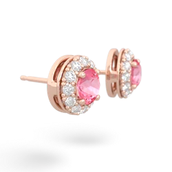 pink_sapphire halo earrings