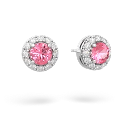 matching earrings - Diamond Halo