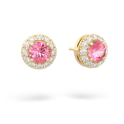 matching earrings - Diamond Halo
